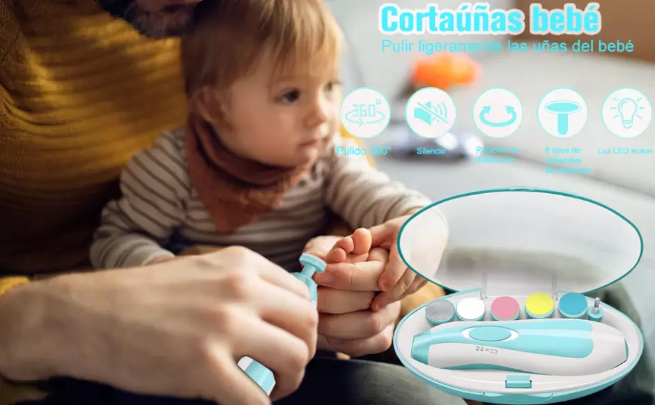 Kit eléctrico para cortar, limar y pulir las uñas de tu bebé - Uniradio  Informa Baja California