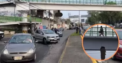 Restos humanos en puente peatonal