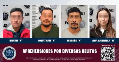 Cuatro personas con mandamientos judiciales