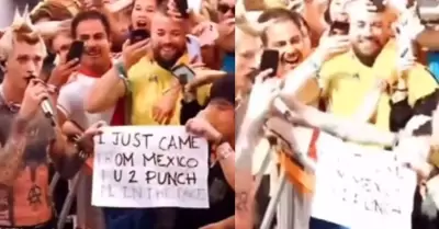 Machine Gun Kelly golpea a fan