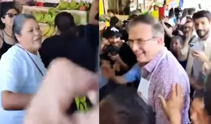 Marcelo Ebrard en mercado de Cuernavaca