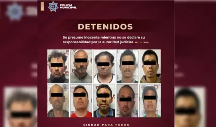 Detenidos por diversos delitos