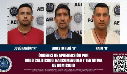 Capturados con orden de aprehensin