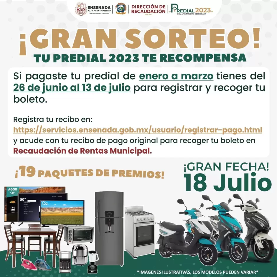 Sorteo Tu predial 2023 te recompensa