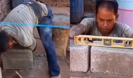 Carpintero y alba�il sin brazos se vuelve viral en TikTok