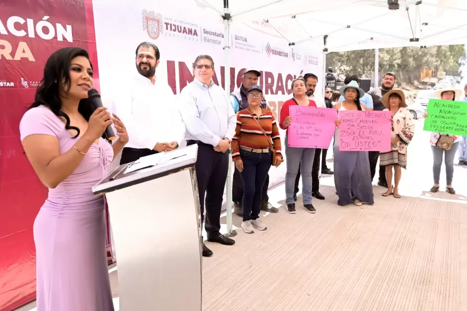 Entrega de vialidad a residentes del Ejido Lzaro Crdenas