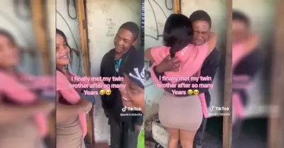 Video de reencuentro de gemelos se vuelve viral en redes sociales