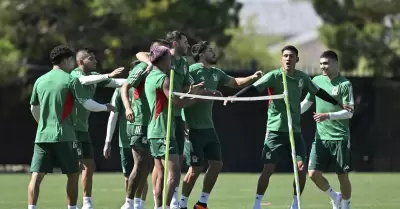 Entrenamiento de la Seleccin previo a juego contra Jamaica