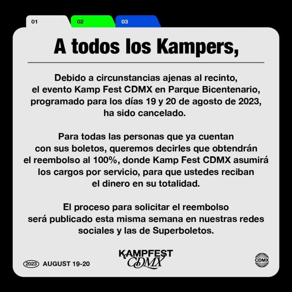 Cancelan Kamp Fest CDMX 2023 y fanticos preparan boicot