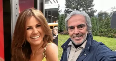 Luz Blanchet y Lorenzo Lazo lucen muy enamorados.