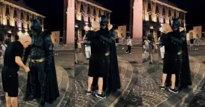 Tras conocer a Batman, reacci�n de hombre con s�ndrome de Down conmueve en inter
