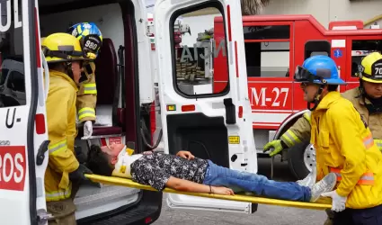 Simulacro de accidente vehicular