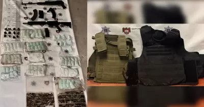 Armas, chalecos y ms de 26 kilos de fentanilo en pastillas asegurado