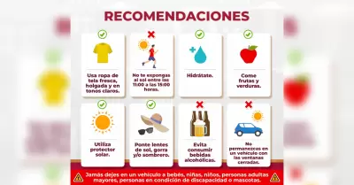 Recomendaciones para protegerse de las altas temperaturas