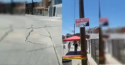 Problema con drenaje sanitario termin� con desplome de calle