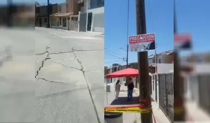 Problema con drenaje sanitario termin� con desplome de calle