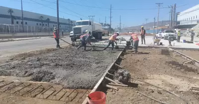 Obra de pavimentacin de la Calle 12 en la Mesa de Otay