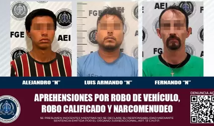 rdenes de aprehensin por robo de vehculo, robo calificado y narcomenudeo