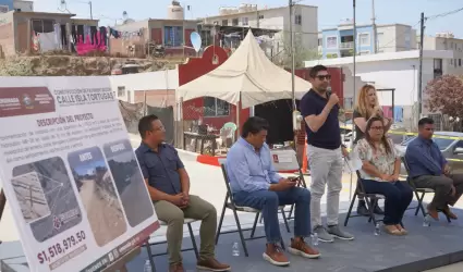 Obra de pavimentacin en la colonia 89