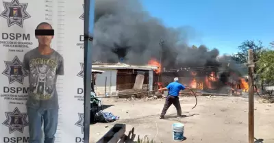 Polic�a municipal detiene a joven por incendio intencional a casa habitaci�n