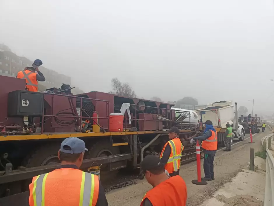 Trabajos de rehabilitacin de vialidades en Playas de Tijuana