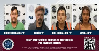 Sujetos arrestados por distintos delitos