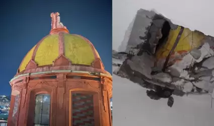 Un rel�mpago destruy� la c�pula principal del Templo de Pardo