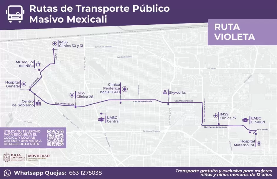 Ruta de transporte pblico "Violeta" en Mexicali