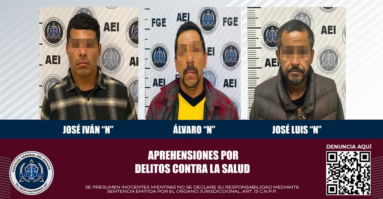 Son aprehendidos tres sujetos señalados por delitos contra la salud ...