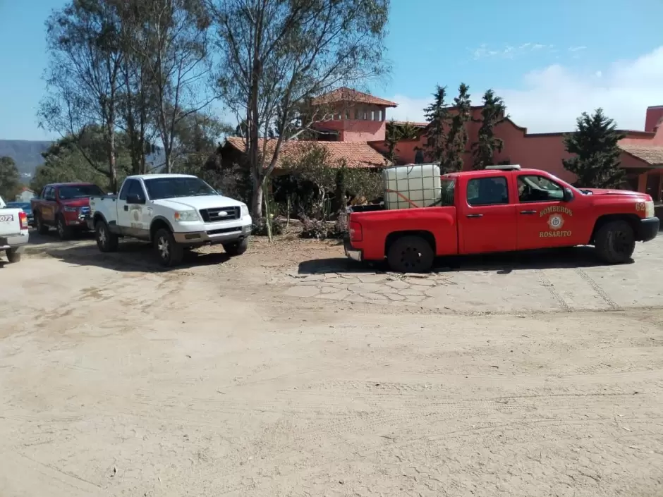 Incendio forestal en Rosarito