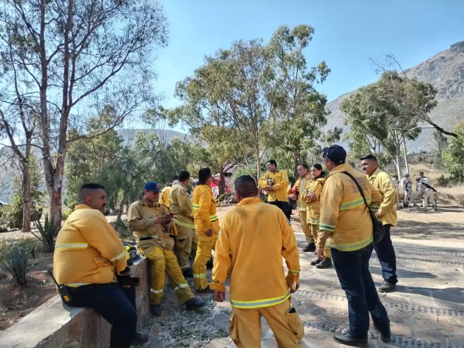 Incendio forestal en Rosarito