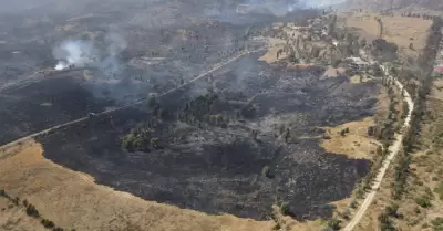 Incendio forestal en Rosarito