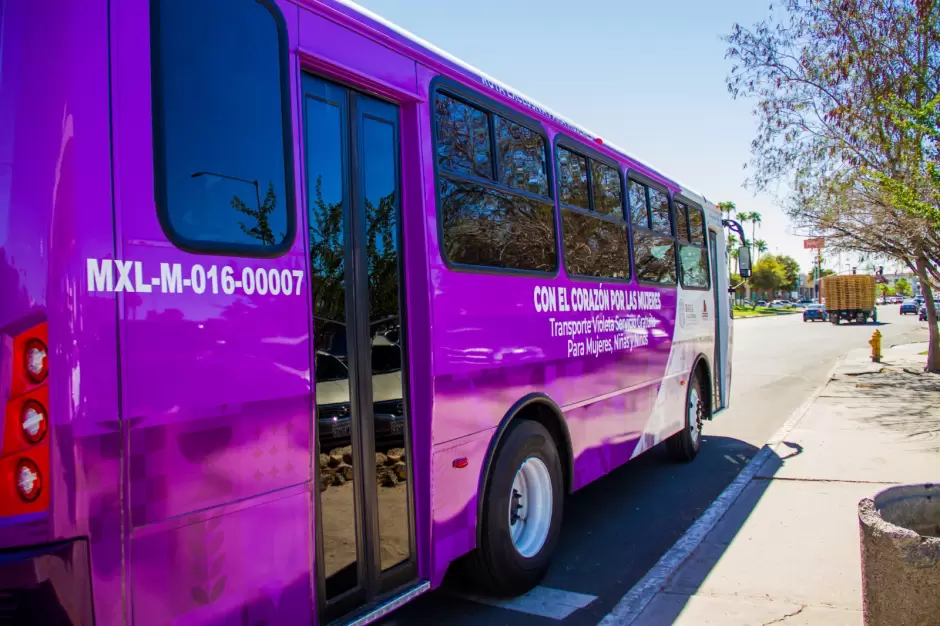 Rutas del Transporte Violeta para mujeres, nias y nios