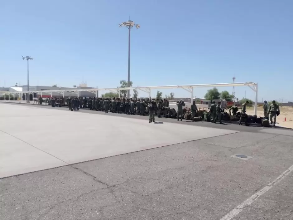 Arriba personal militar a Mexicali para fortalecer la estrategia de seguridad