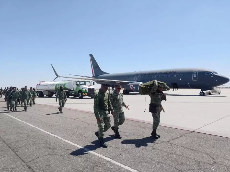 Arriba personal militar a Mexicali para fortalecer la estrategia de seguridad