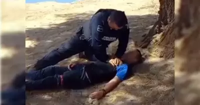 Hombre inconsciente por golpe de calor