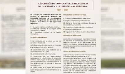 Amplan hasta septiembre convocatoria para conformar el consejo de la crnica y 