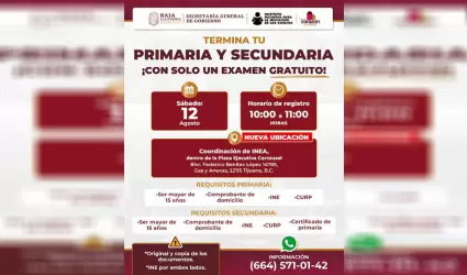 Llama SGG a asistir a su ltima jornada de certificacin de primaria y secundari