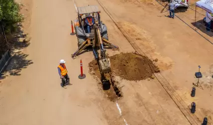 Construccin de red de alcantarillado sanitario