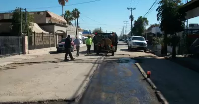 Obras de alcantarillado sanitario en Mexicali