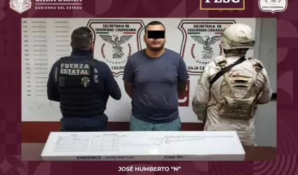 Detienen FESC y SEDENA a hombre fuertemente armado en Mexicali