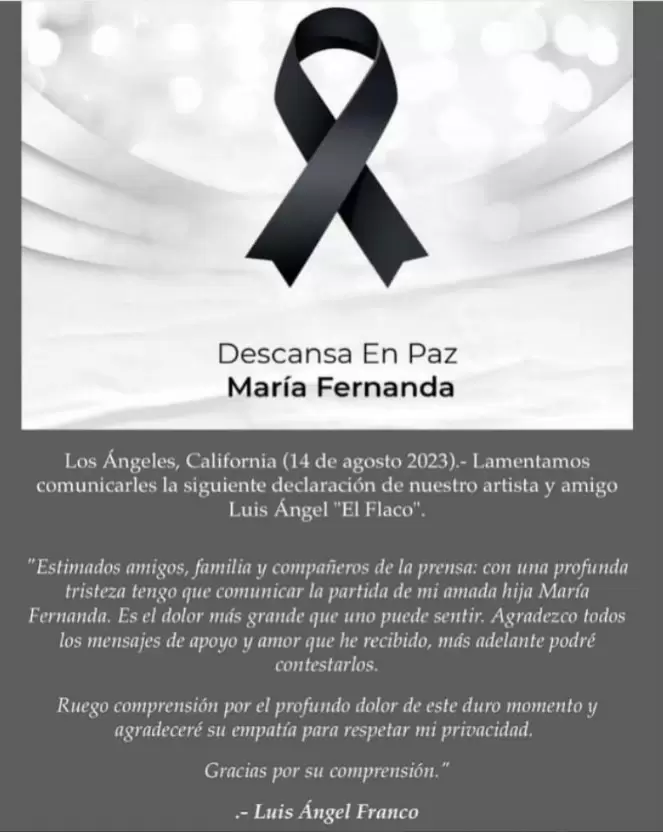 Comunicado Luis Ángel.