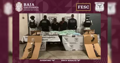 Asegurados con armas y droga