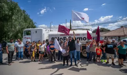 Da CESPTE banderazo de inicio a programa "Pipas Hidrosociales" en rancho Montana