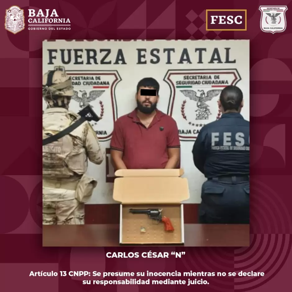 Detenidos con armas de fuego