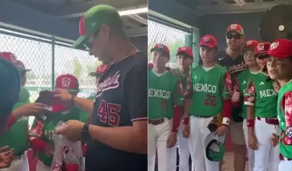 Joey Meneses convive con la Seleccin Mexicana de Pequeas Ligas