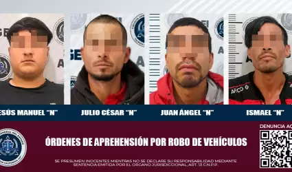 Detenidos con 4 rdenes de aprehensin