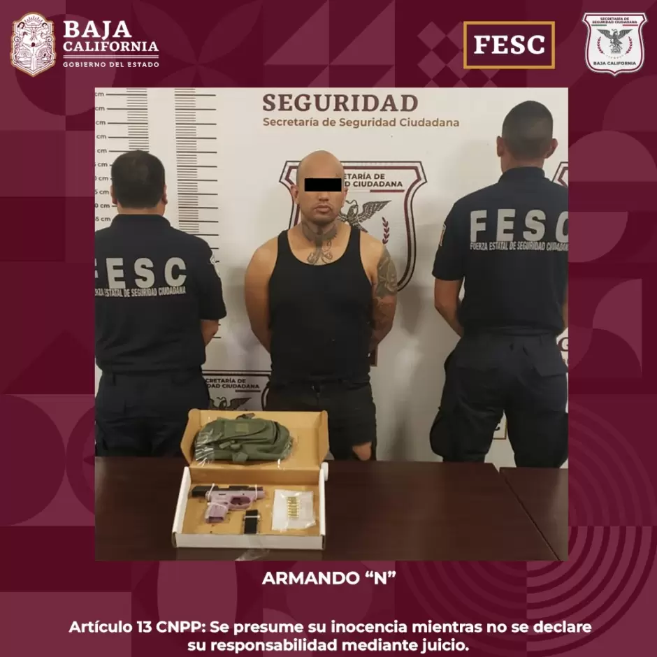 Detenidos con armas de fuego