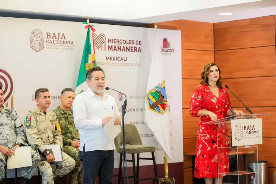 Destacan trabajo coordinado con fuerzas armadas ante paso de tormenta Hilary