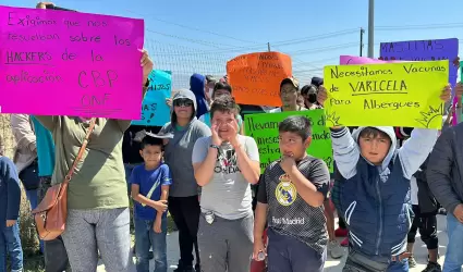 Protesta de migrantes